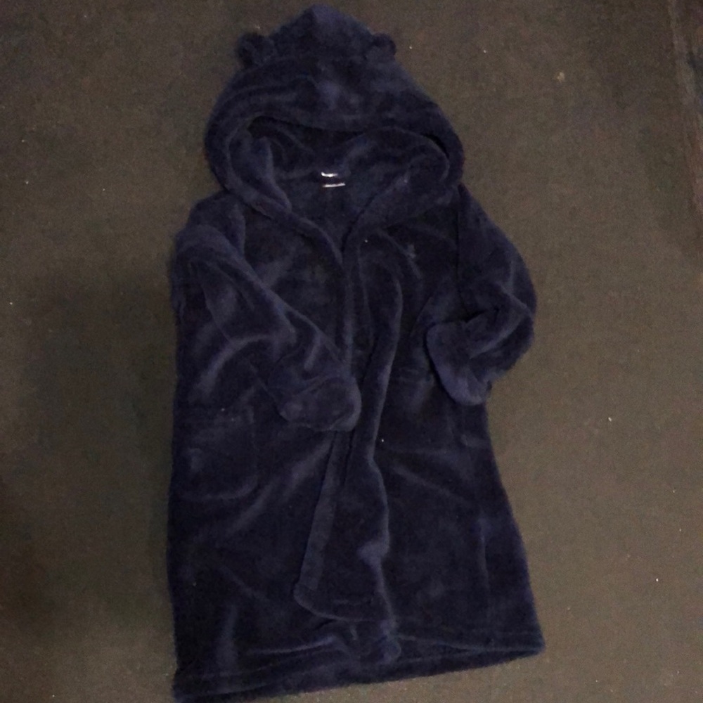 GAP FUZZY ROBE, navy, 4 YRS